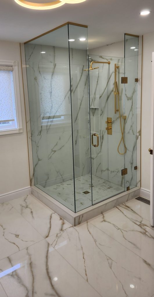 Bathroom renovations Vaughan walk-in shower and tile installation