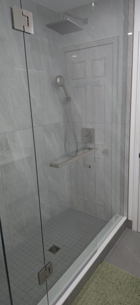 Modern bathroom remodel completed by A&R Renovations Inc. in Vaughan